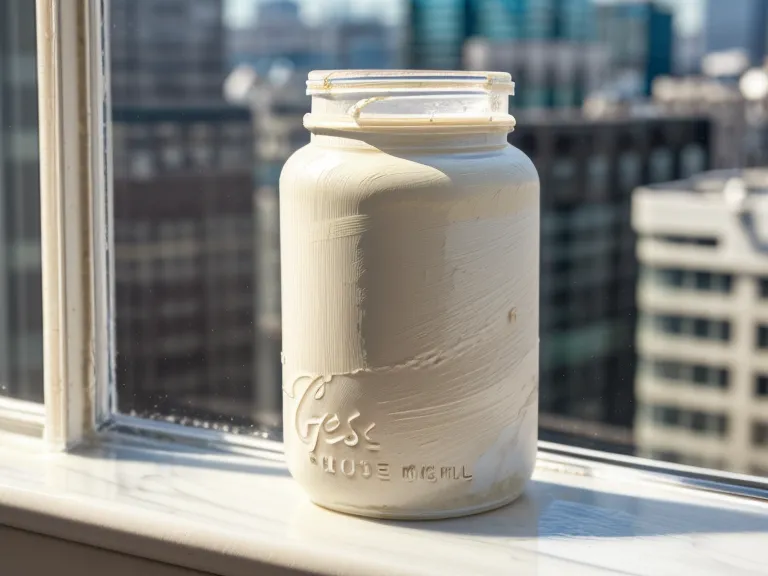 Bote de gesso acrílico de 250ml abierto listo para usar.