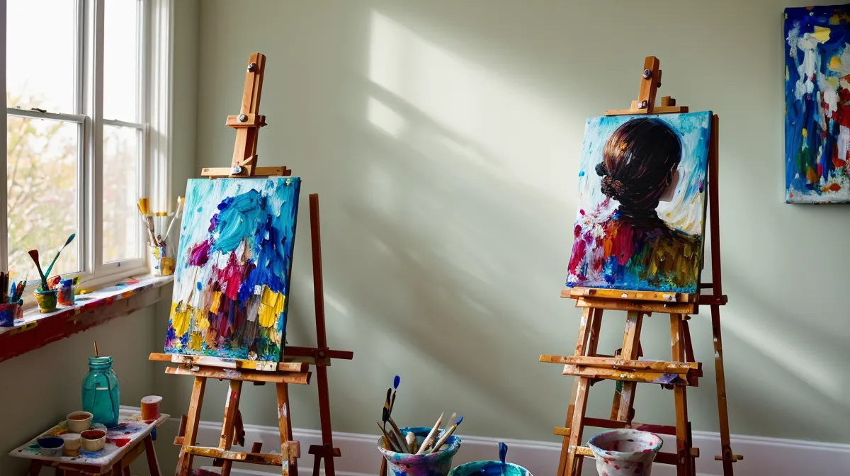 Ideas para pintar cuadros de primavera con detalles en dorado